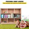 Natural Wood Kids Storage Cabinet 8 Compartments Child-Friendly